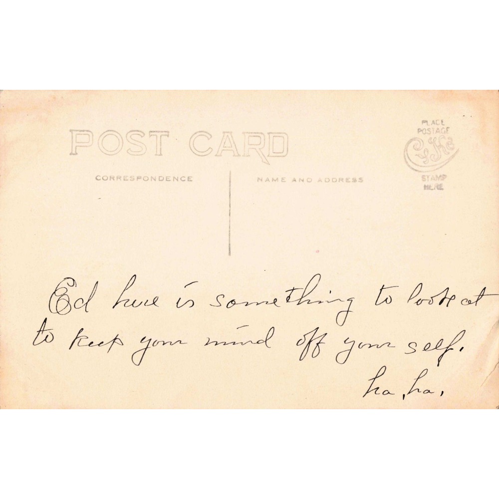 Antique RPPC Edwardian Woman Portrait Real Photo Postcard Cyko Stamp Box VG - Picture 2 of 2